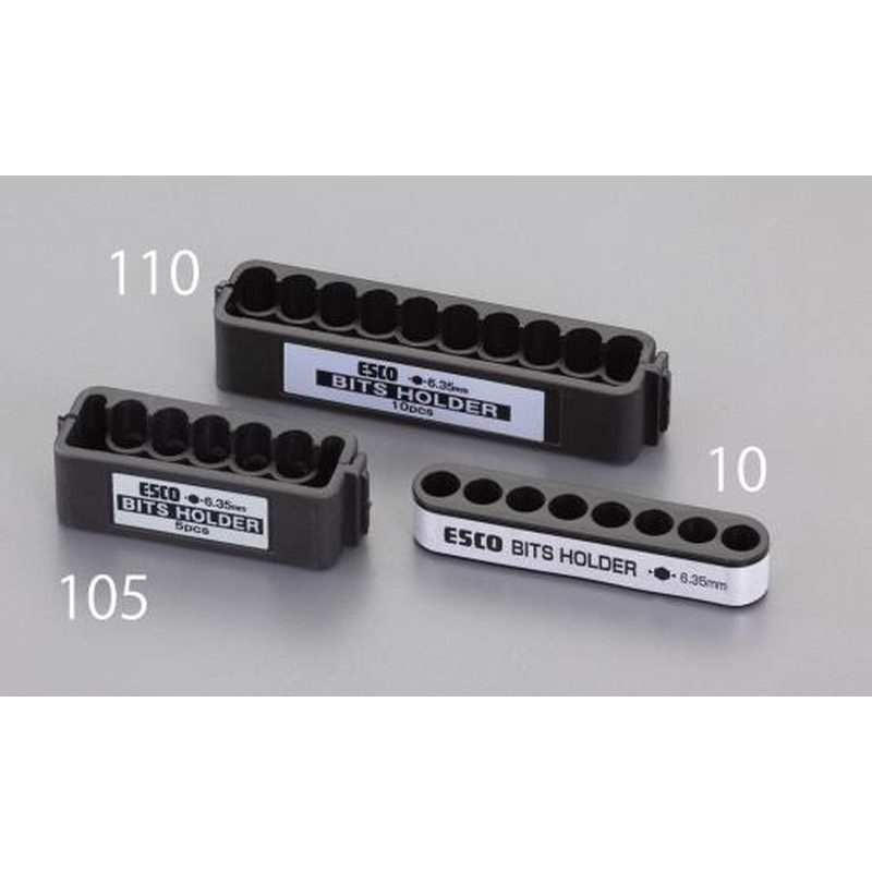 エスコ EA509-110 10本用(1/4”Hex)ビットケース 1個（ご注文単位1個）【直送品】