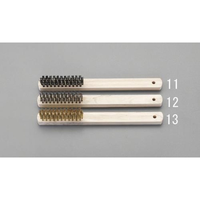 エスコ EA109DB-11 270mm4行ワイヤーブラシ(鋼線) 1個(ご注文単位1個)【直送品】
