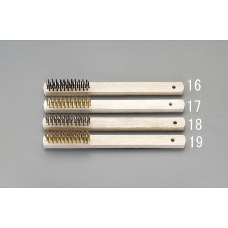 エスコ EA109DB-18 270mm3行ワイヤーブラシ(ステンレス線) 1個(ご注文単位1個)【直送品】