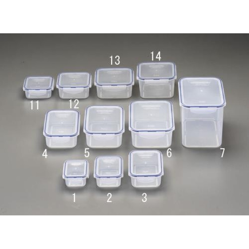 エスコ EA508TL-1 85x109x47mm/0.21L密閉保存容器 1個(ご注文単位1個)【直送品】