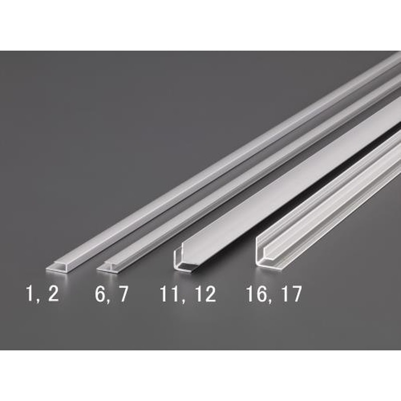 エスコ EA440HW-1 600mmパネル縁(アルミ製・コ型/10本) 1個（ご注文単位1個）【直送品】