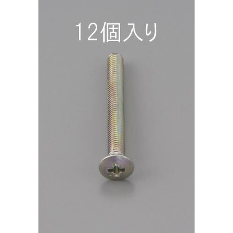 エスコ EA949NC-612 M6x12mm丸皿頭小ねじ(三価クロメート/12本) 1個（ご注文単位1個）【直送品】