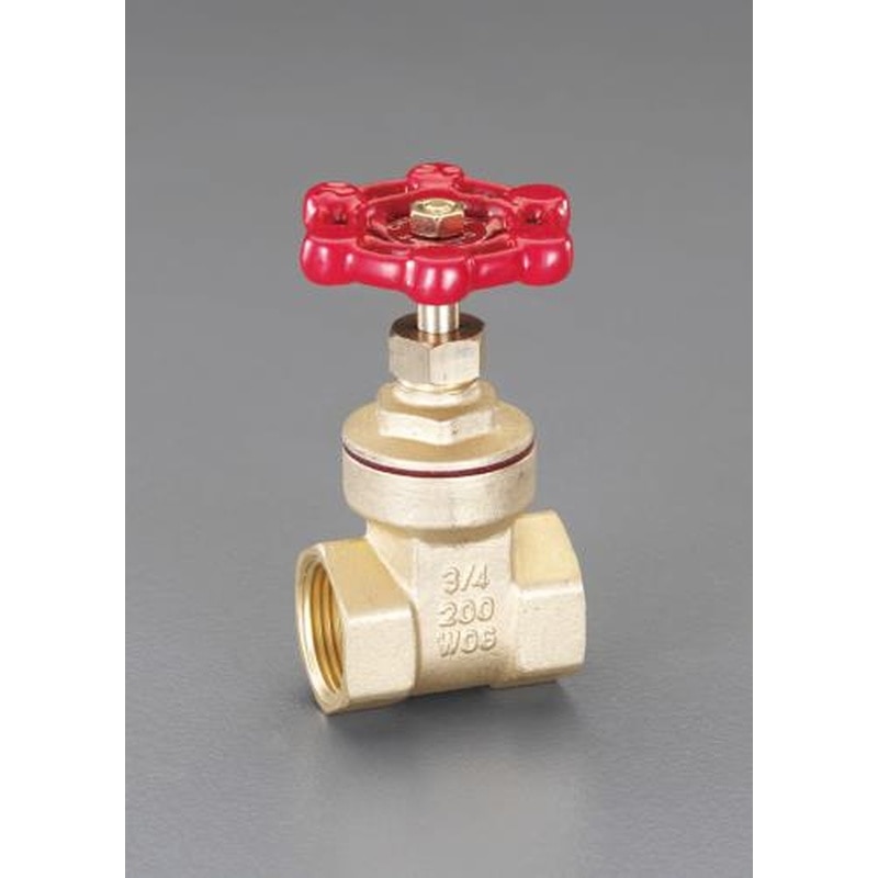 エスコ EA470DL-3 NPT3/8”ゲートバルブ(真鍮製) 1個（ご注文単位1個）【直送品】