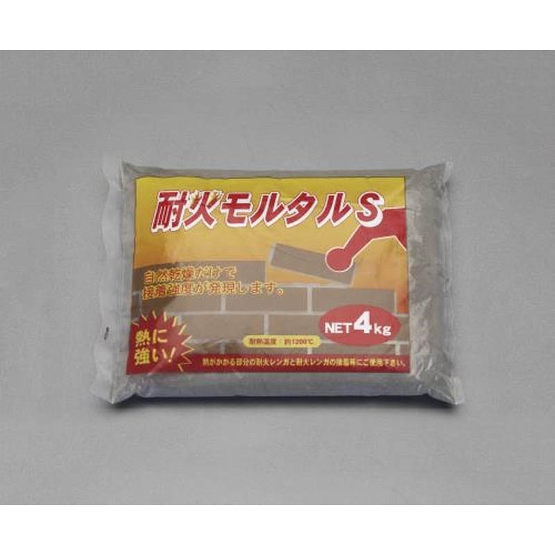 エスコ EA934KB-14C 4.0kg耐火モルタル(グレー) 1個（ご注文単位1個）【直送品】