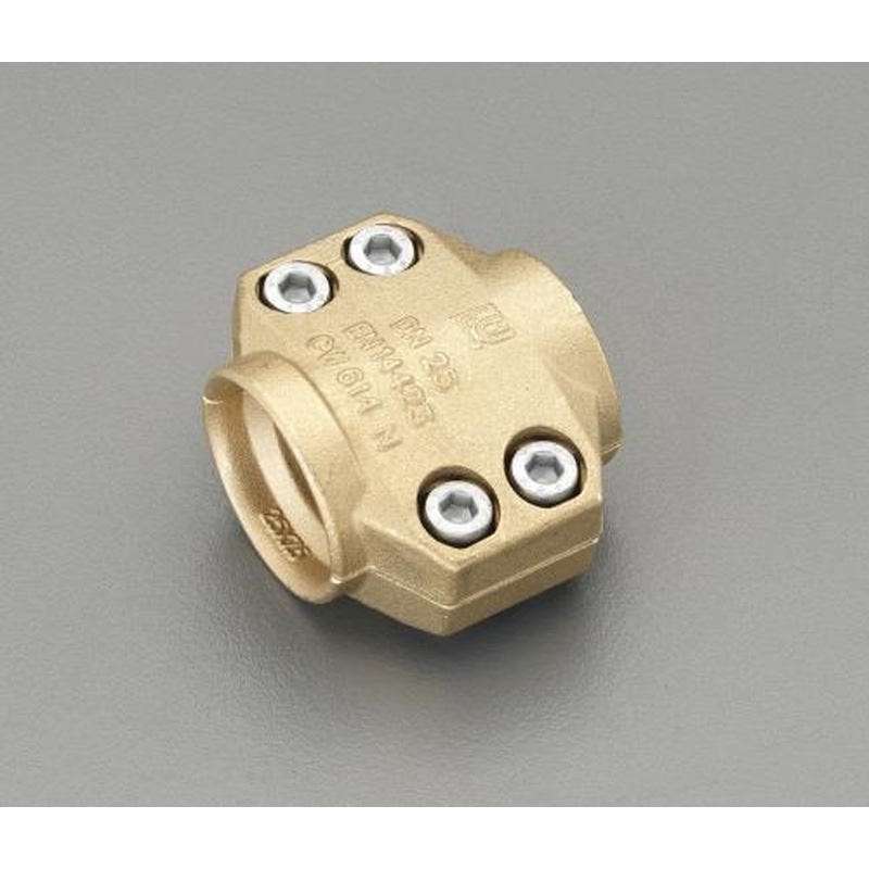 エスコ EA141BT-8 25mm用セーフティーホースクランプ(スチーム用/真鍮製) 1個(ご注文単位1個)【直送品】