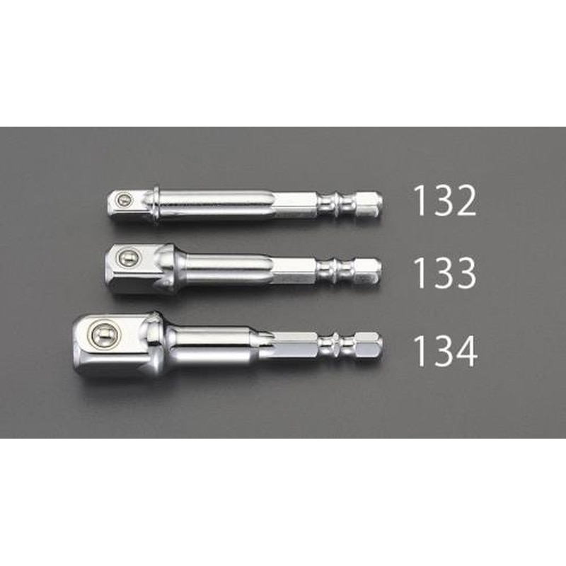 エスコ EA618AX-133 3/8”DRx1/4”HEX/65mmソケットアダプター 1個（ご注文単位1個）【直送品】