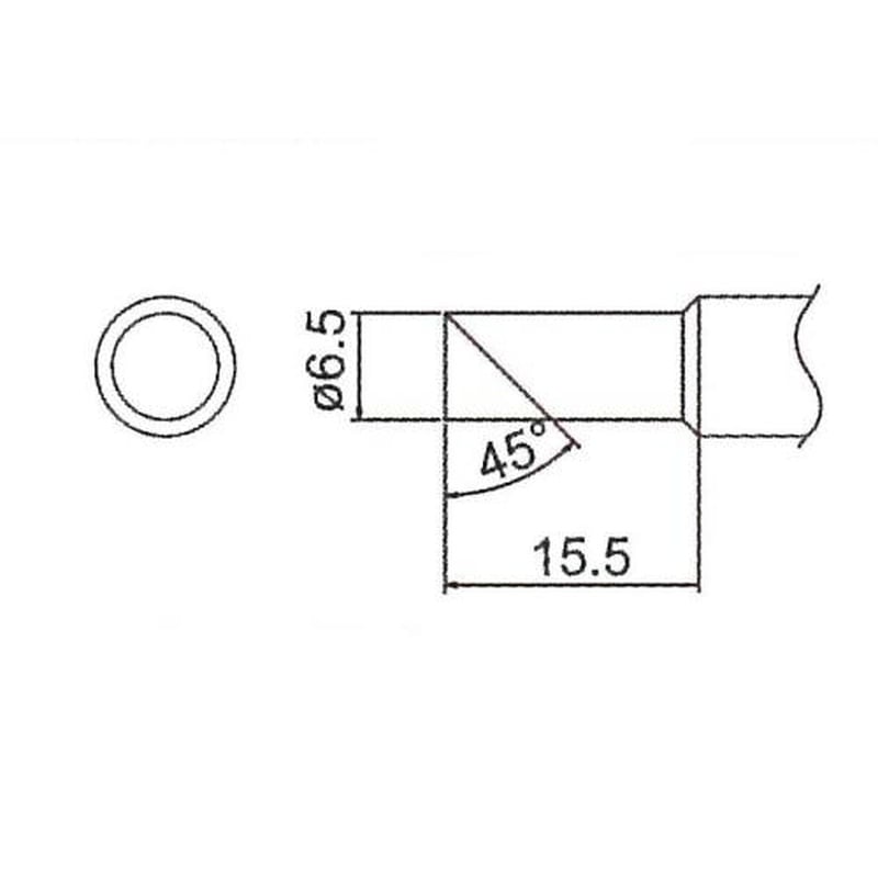 エスコ EA304HD-11 φ6.5mmこて先(EA304HD-47用) 1個(ご注文単位1個)【直送品】