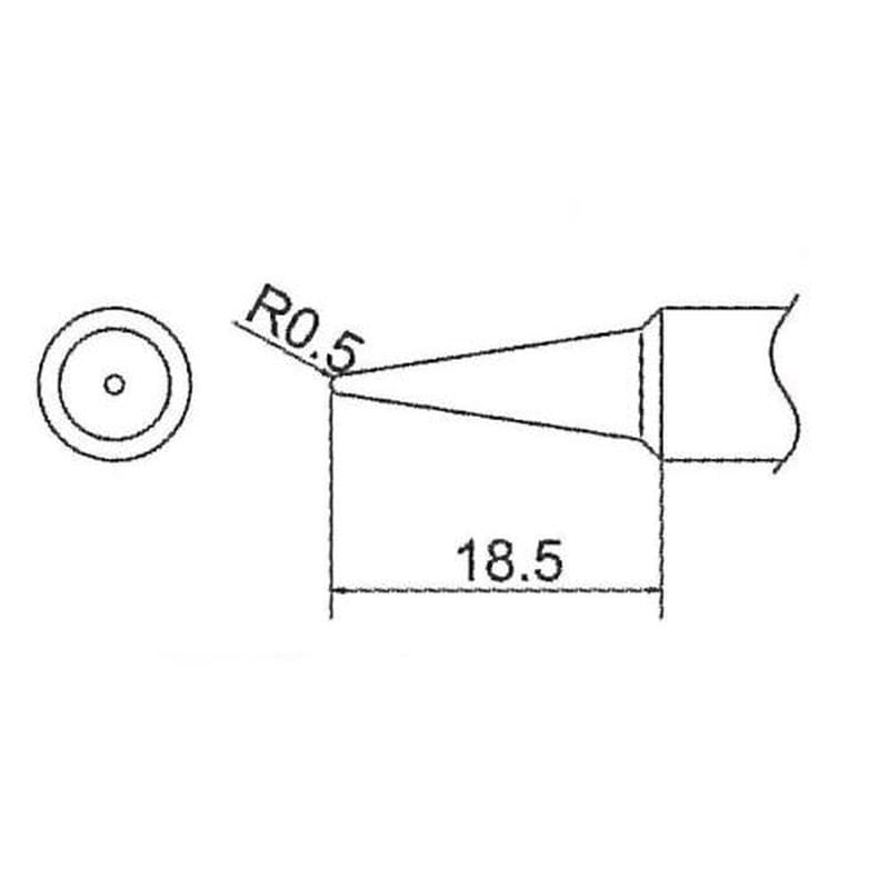 エスコ EA304HD-13 R0.5mmこて先(EA304HD-47用) 1個(ご注文単位1個)【直送品】