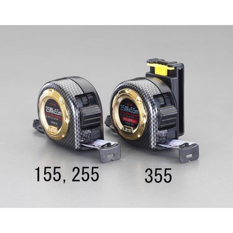 エスコ EA720CS-355 25mmx5.5mメジャー(ナイロンコート/ホルダー付) 1個(ご注文単位1個)【直送品】