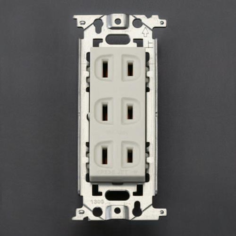 エスコ EA940CE-112 125V/15A埋込コンセント(3口) 1個（ご注文単位1個）【直送品】