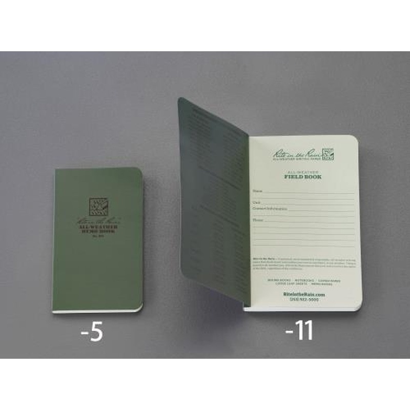 エスコ EA762GC-11 117x184mm防水ノート 1個（ご注文単位1個）【直送品】
