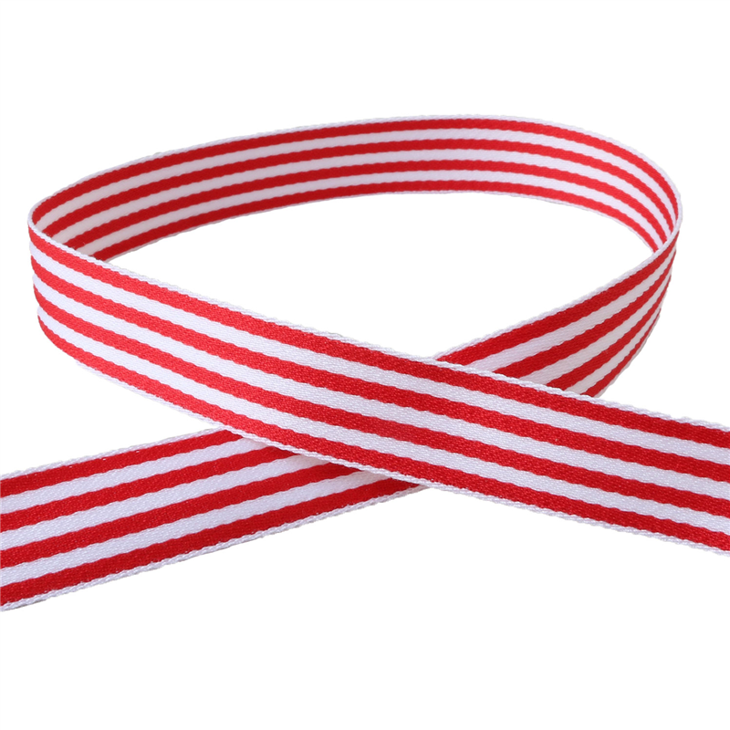 小西リボン ファンシーストライプリボン 15mm巾×10m巻 レッド KR3003-15-37 1巻（ご注文単位1巻）【直送品】