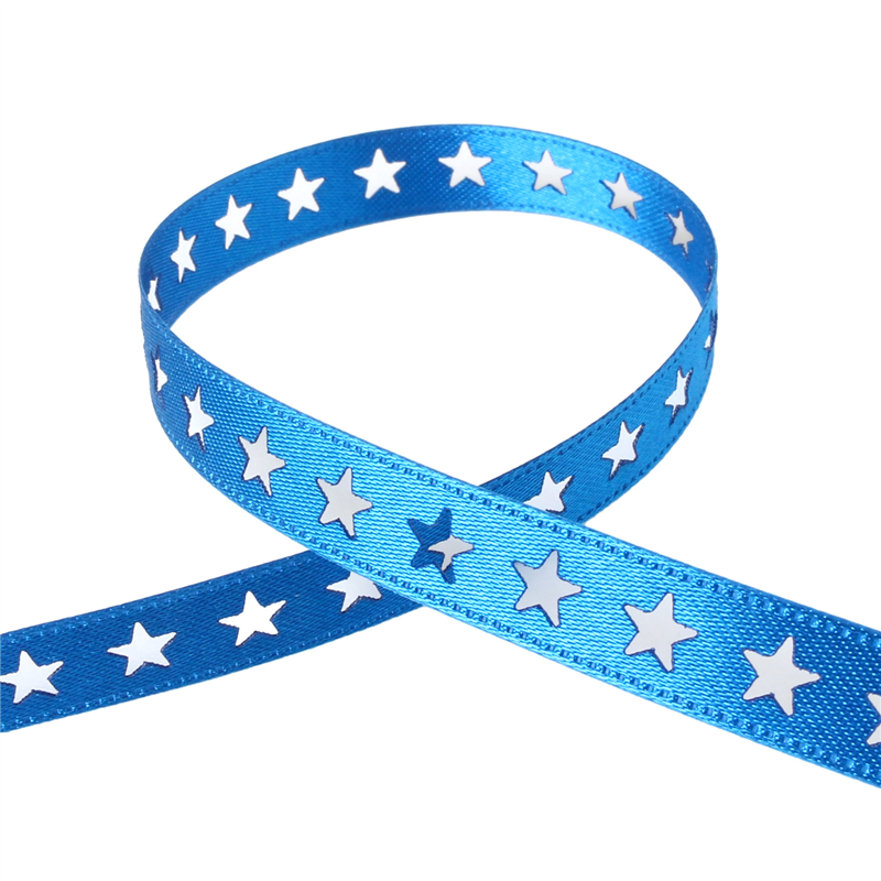 小西リボン カッティングリボン スター 9mm巾×15m巻 ブルー KR3575-9-74 1巻(ご注文単位1巻)【直送品】