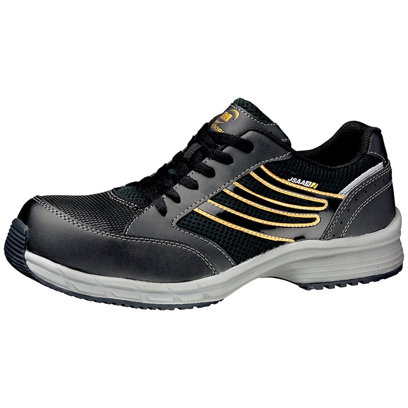 ミドリ安全 耐滑・先芯入りスニーカー LSS-701 静電ブラック 26.0cm 21250446 1組（ご注文単位1組）【直送品】