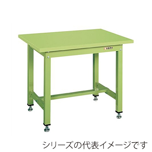 サカエ 中量作業台 KTタイプ スチール天板 グリーン KT-383S 1台(ご注文単位1台)【直送品】