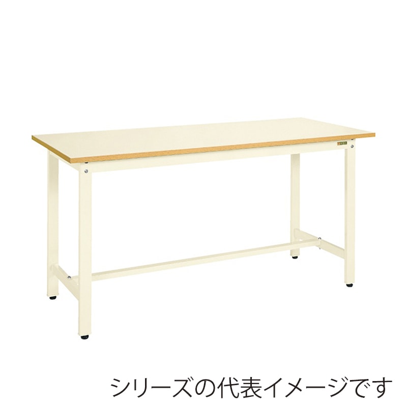 サカエ 中量立作業台 KTDタイプ メラミン天板 アイボリー KTD-693I 1台(ご注文単位1台)【直送品】