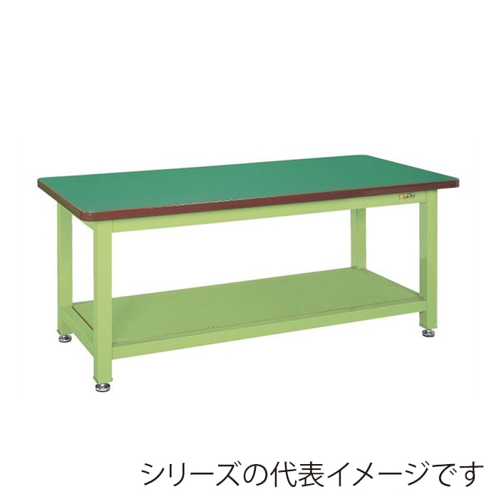 サカエ 超重量作業台 Wタイプ スタンダードサカエリューム天板 グリーン/グリーン WF-89 1台(ご注文単位1台)【直送品】