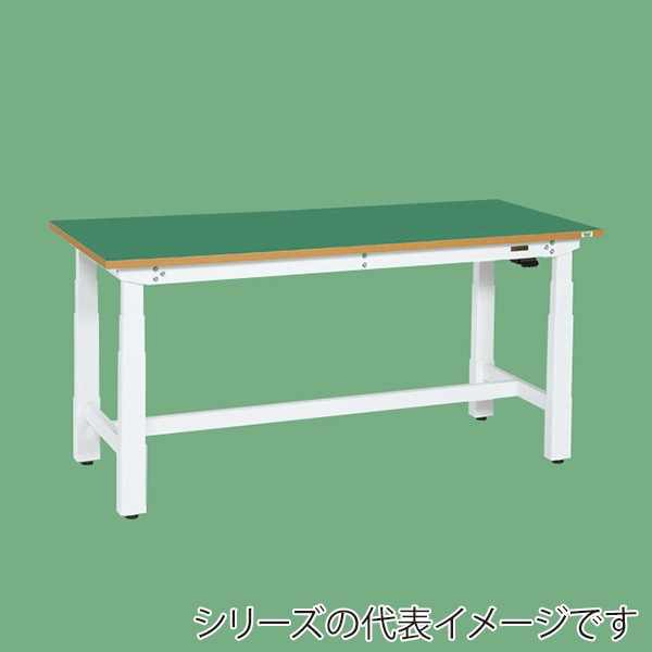 サカエ 電動昇降作業台 重量タイプサカエリューム天板 グリーン/ホワイト DKN-127FEW 1台(ご注文単位1台)【直送品】