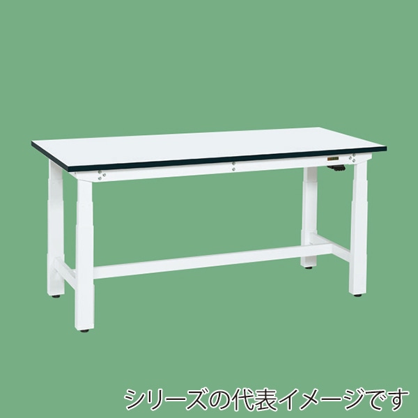 サカエ 電動昇降作業台 重量タイプ メラミン天板 ホワイト/ホワイト DKN-189MW 1台(ご注文単位1台)【直送品】