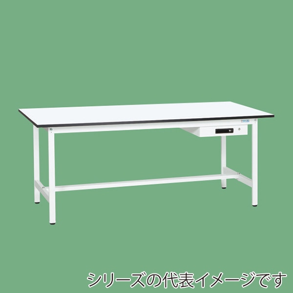 サカエ 軽量作業台　KAタイプ　キャビネット1段付 パールホワイト KA-187AMW 1台（ご注文単位1台）【直送品】