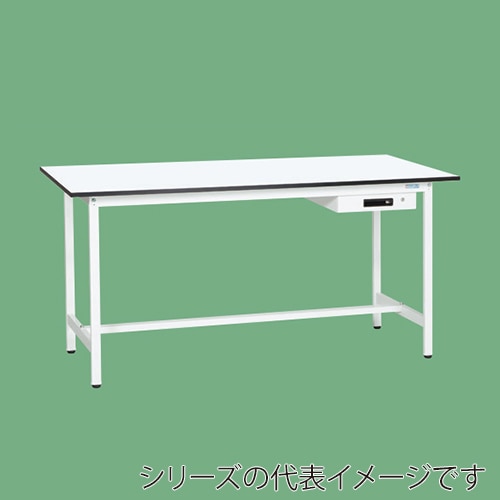 サカエ 軽量立作業台　KADタイプ　キャビネット1段付 パールホワイト KAD-186AMW 1台（ご注文単位1台）【直送品】