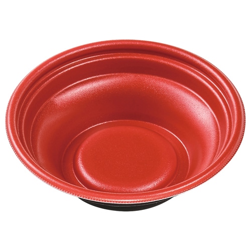 エフピコ 麺容器　MFPホット麺　本体 18小（52）絞 M赤黒 50枚/袋（ご注文単位12袋）【直送品】