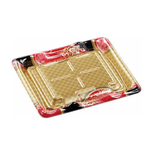 エフピコ 刺身容器 大波台 本体 19-17 花明り金 50枚/袋（ご注文単位18袋）【直送品】