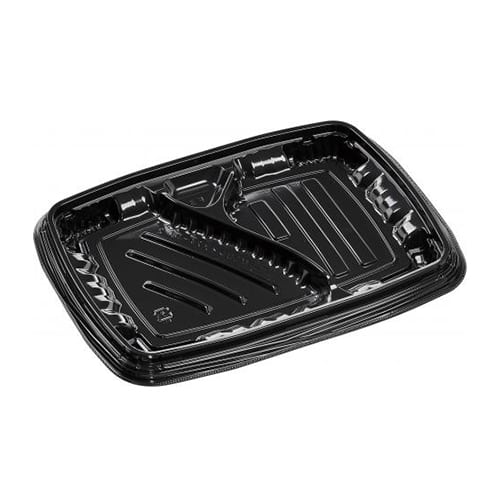 エフピコ 弁当容器 MSDレイア 本体 24-18-2 黒 50枚/袋（ご注文単位12袋）【直送品】