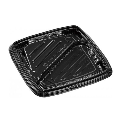 エフピコ 弁当容器 MSDレイア 本体 23-23-1 黒 50枚/袋（ご注文単位12袋）【直送品】
