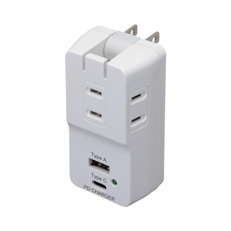 エスコ EA940CD-271 AC100V/14A3口タップ(USBA・Cポート各1個付) 1個(ご注文単位1個)【直送品】