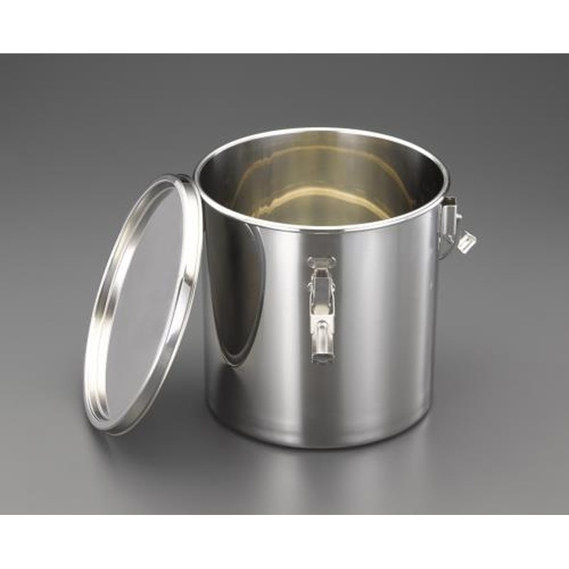 エスコ EA508SC-204 φ330x330mm/25L密閉容器(ステンレス製) 1個（ご注文単位1個）【直送品】