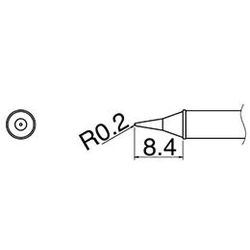 エスコ EA304AL-30 R0.2mm交換用こて先(EA304AL用) 1個(ご注文単位1個)【直送品】