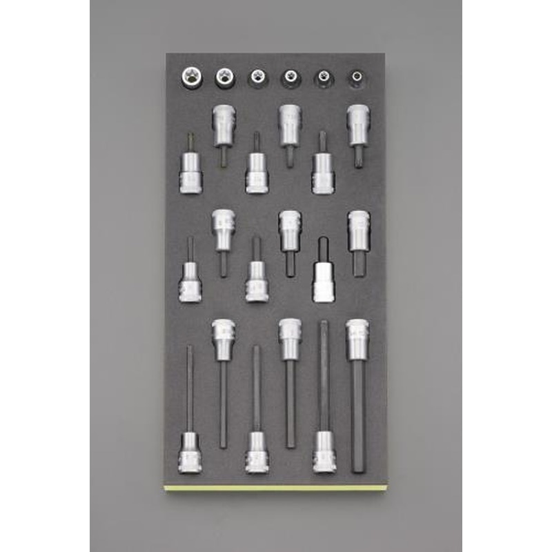 エスコ EA612TA-18 3/8”DR［INHEX]ビットソケットセット 1個（ご注文単位1個）【直送品】