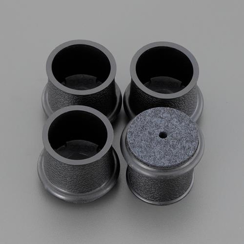 エスコ EA979DE-4 22-25mmフェルト付足キャップ(4個/黒) 1個(ご注文単位1個)【直送品】