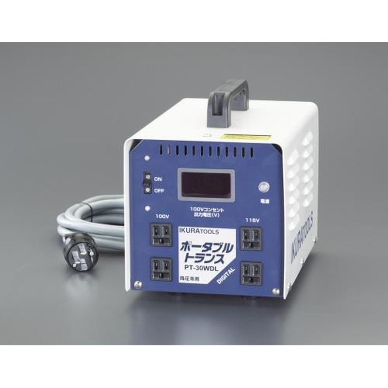 エスコ EA815ZF-2A AC200V→AC100V，115V/30A降圧トランス 1個（ご注文単位1個）【直送品】
