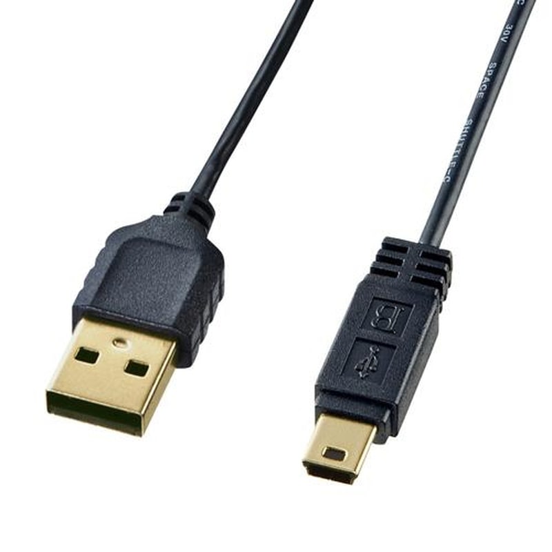 エスコ EA764AJ-183A 1.5mミニUSBケーブル(A-ミニB5pin/2.0対応) 1個(ご注文単位1個)【直送品】