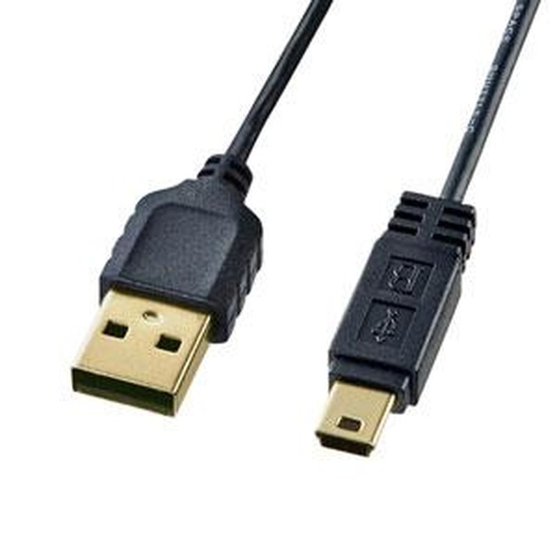 エスコ EA764AJ-185A 2.5mミニUSBケーブル(A-ミニB5pin/2.0対応) 1個(ご注文単位1個)【直送品】