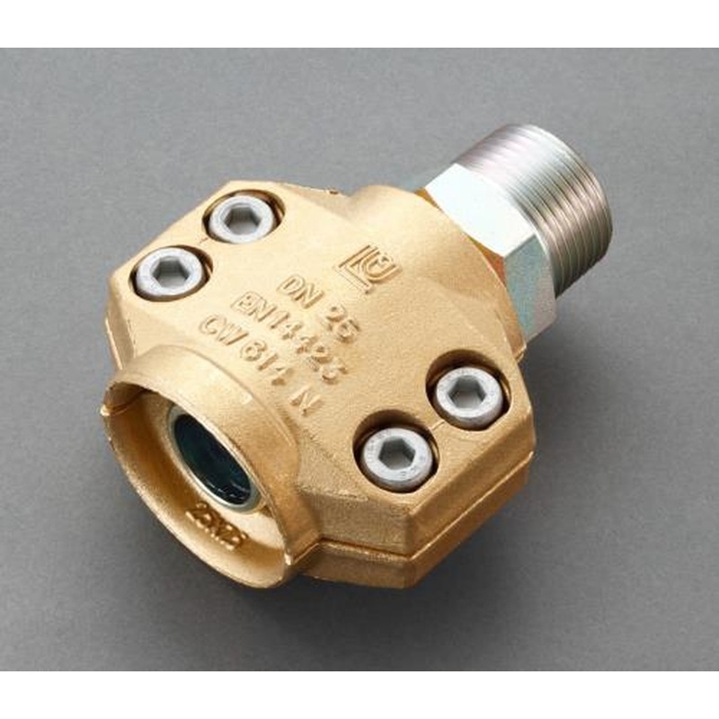 エスコ EA141BL-8 25mm用雄ねじセーフティーホースクランプ(スチーム・温水用) 1個(ご注文単位1個)【直送品】