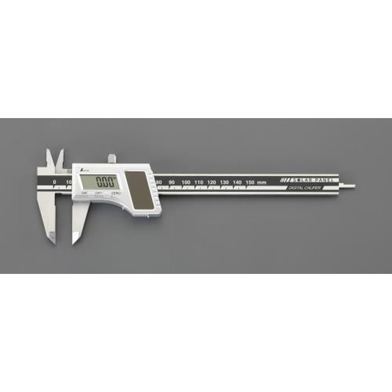 エスコ EA725DC-150 150mmデジタルノギス(ソーラーパネル付) 1個(ご注文単位1個)【直送品】