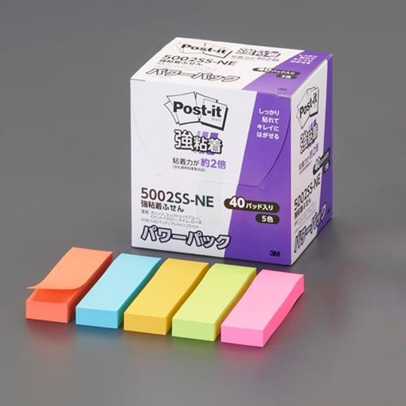 エスコ EA762GA-101 15x50mm強粘着メモ(90枚x50個) 1個（ご注文単位1個）【直送品】