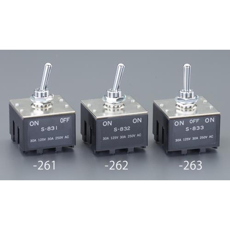 エスコ EA940DH-263 125V/30A3極双投トグルスイッチ(大電流用 1個（ご注文単位1個）【直送品】