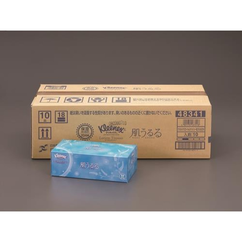 エスコ EA929A-11C ローションティッシュ(クリネックス/10箱) 1個(ご注文単位1個)【直送品】