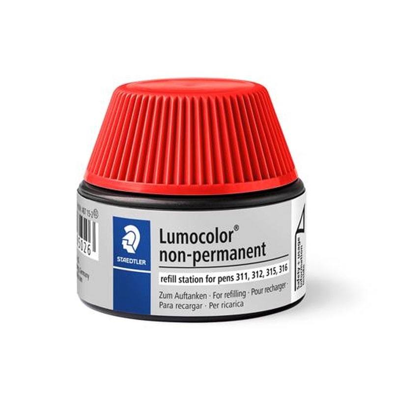 エスコ EA765mm-111 15ml水性用補充インク(ルモカラー用/赤) 1個(ご注文単位1個)【直送品】