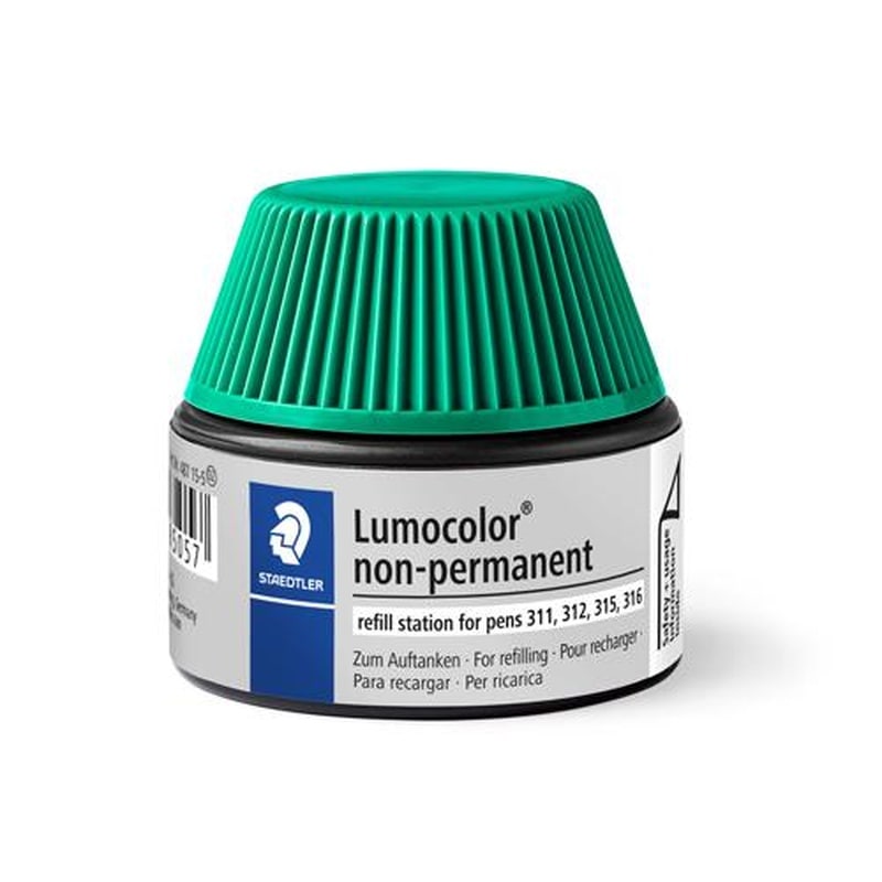 エスコ EA765mm-113 15ml水性用補充インク(ルモカラー用/緑) 1個(ご注文単位1個)【直送品】
