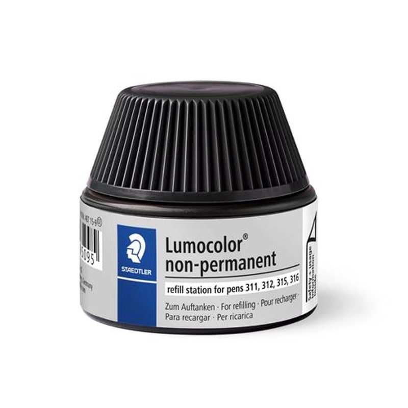 エスコ EA765mm-110 15ml水性用補充インク(ルモカラー用/黒) 1個(ご注文単位1個)【直送品】