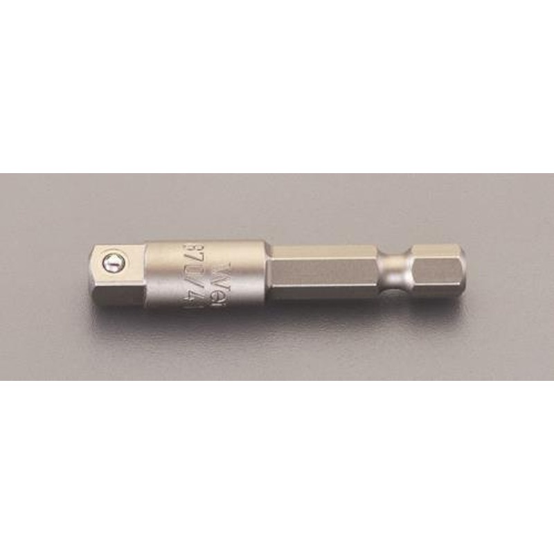 エスコ EA611AX-66 1/4”Hex-1/4”sq/50mmソケットアダプター 1個（ご注文単位1個）【直送品】