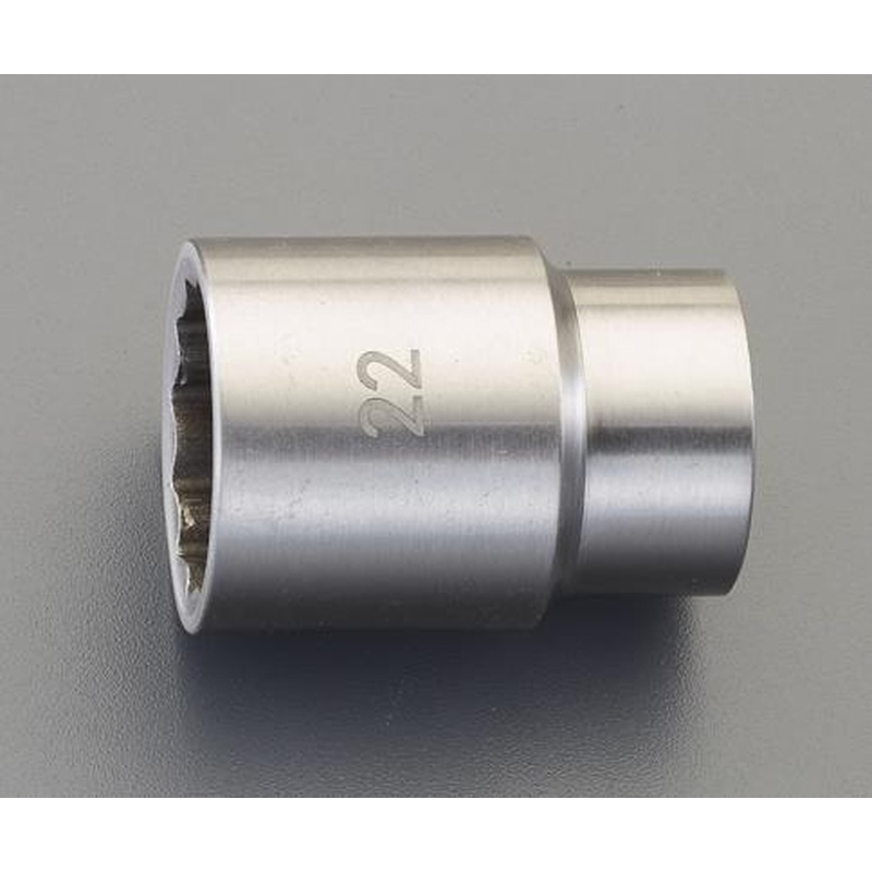 エスコ EA618SA-125 1/2”DR/25mmソケット(ステンレス製) 1個(ご注文単位1個)【直送品】