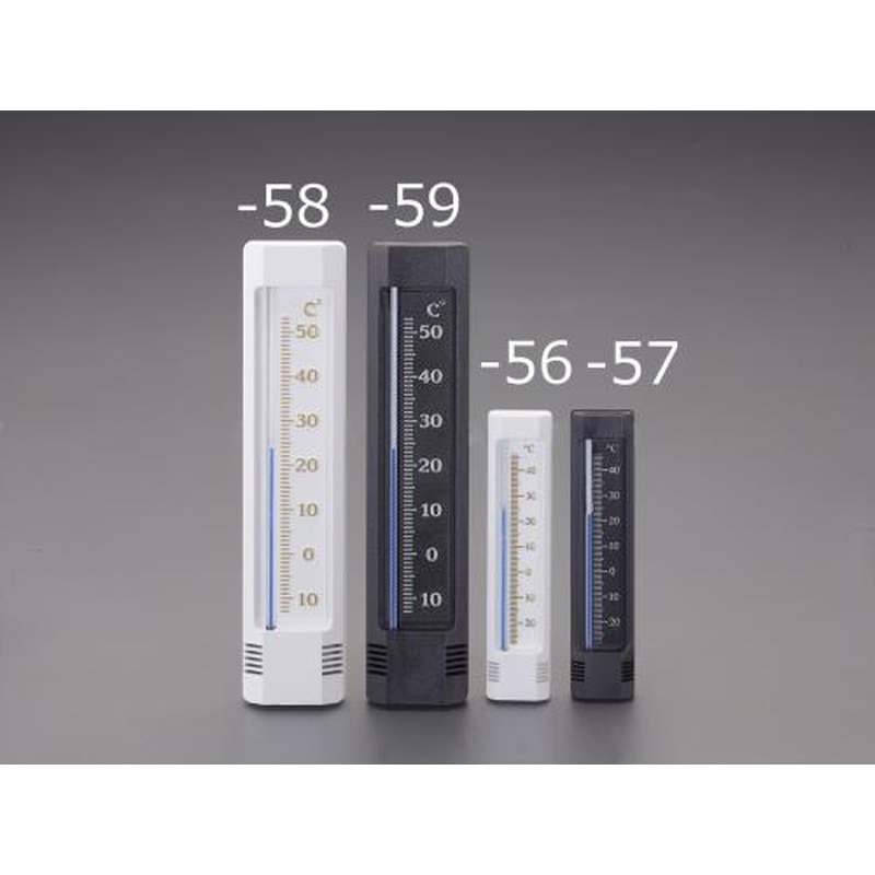 エスコ EA728G-57 152x33mm温度計(黒) 1個（ご注文単位1個）【直送品】