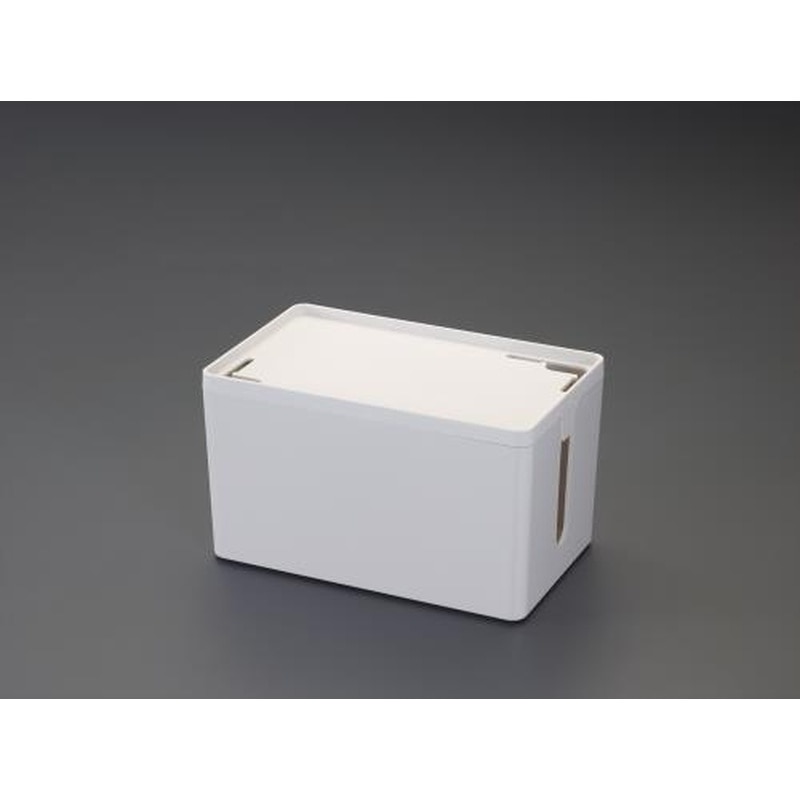 エスコ EA815HZ-121 230x140x132mmケーブル収納BOX(ホワイト) 1個（ご注文単位1個）【直送品】