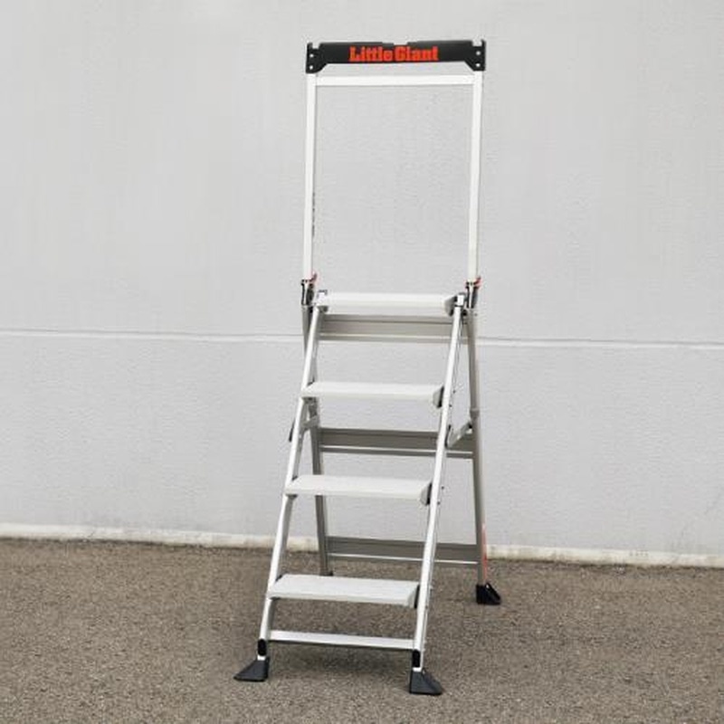 エスコ EA905EA-90 0.87m/4段セーフティーステップ 1個(ご注文単位1個)【直送品】